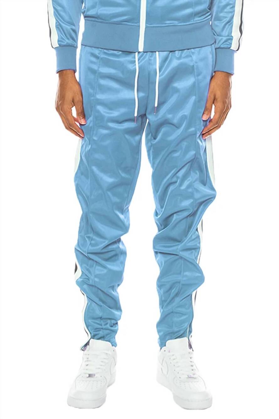 NEW WEIV striped tape track pant in blue